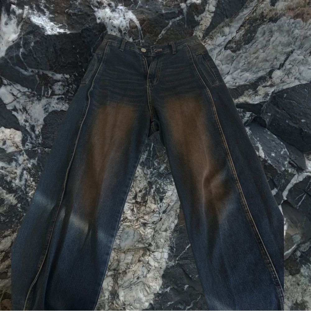 Vintage Washed Denim Pants